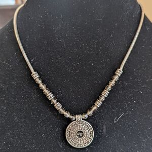 Brighton 'Spellbound' Silver Necklace with Intricate Pendant